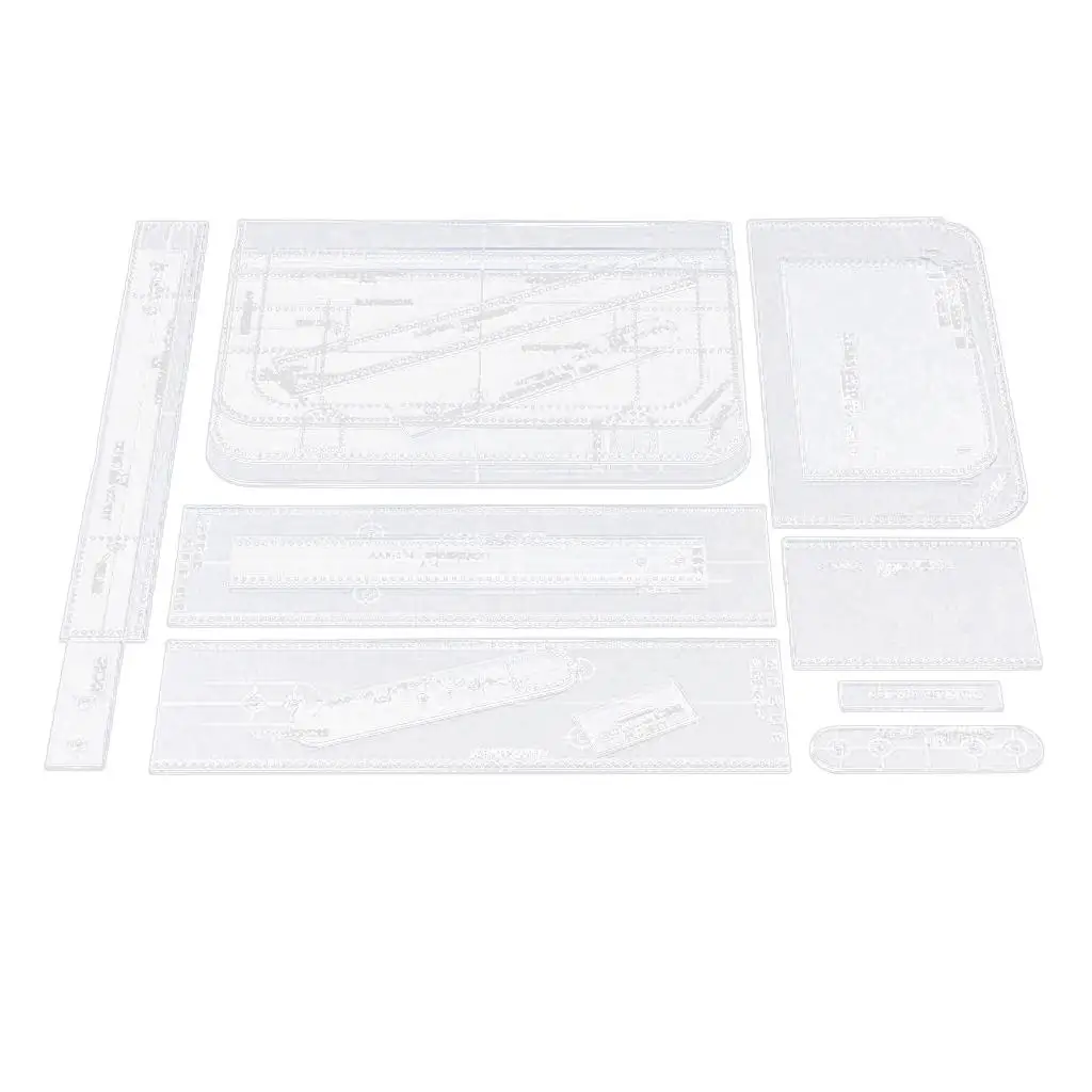 

17Pcs Acrylic Leather Crossbody Bag Shoulder Bag Pattern Stencil Template