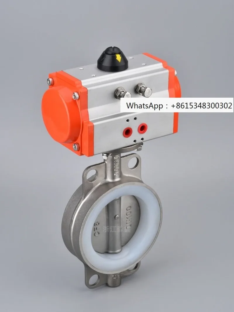 Pneumatic butterfly valve D671X/F stainless steel clamp butterfly valve rub ber AT pneumatic butterfly v-alve DN50 65 80100