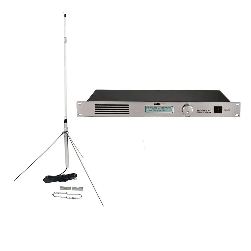 

CZERF CZE-50W 50W FM RadioTransmitter 50 Watts Long Range Audio Equipment with GP-2S Antenna , Cable for Radio Station