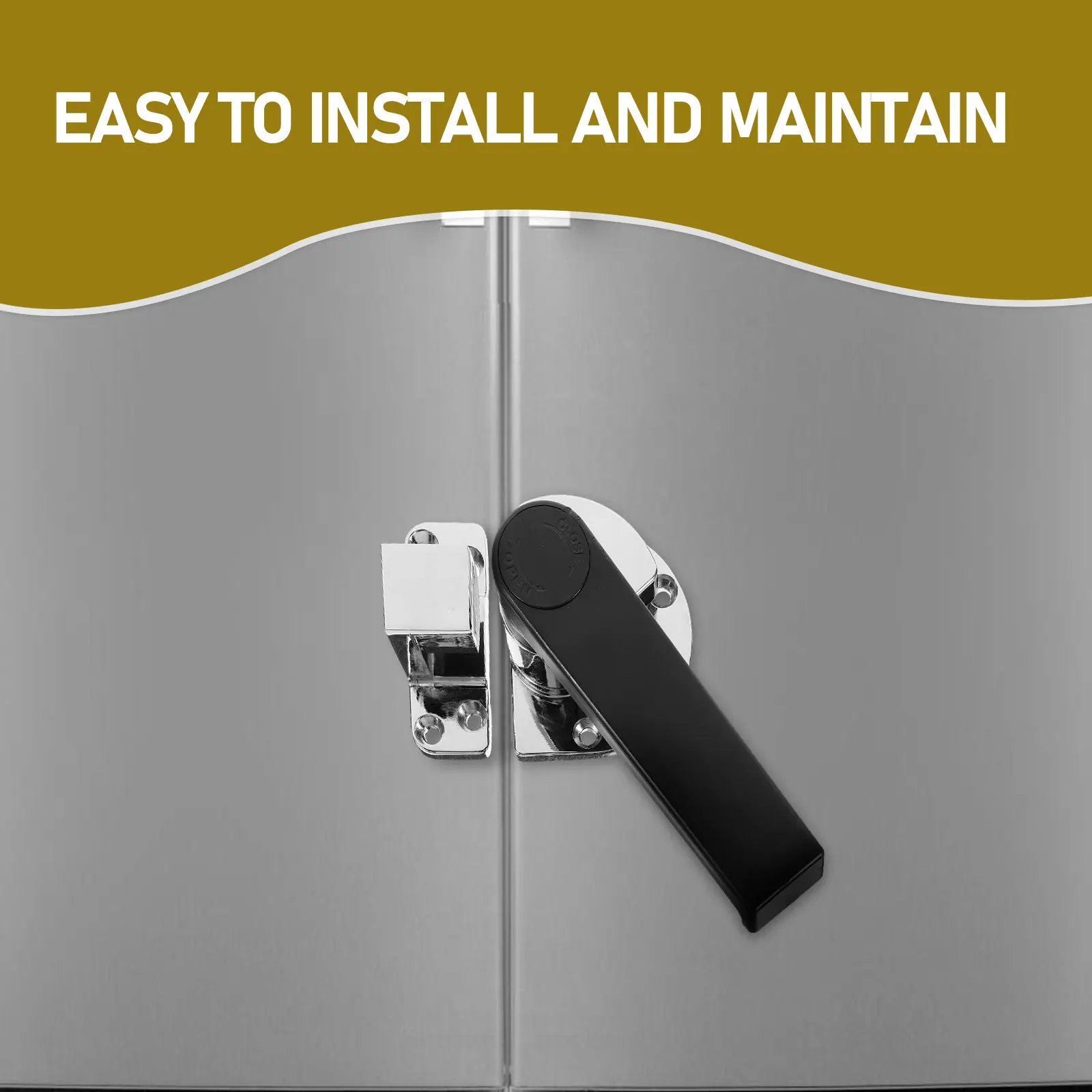 

1Set Durable Zinc Alloy Freezer Door Latch Steamer Cabinet Handle Fine Craftsmanship Versatile for Various Styles