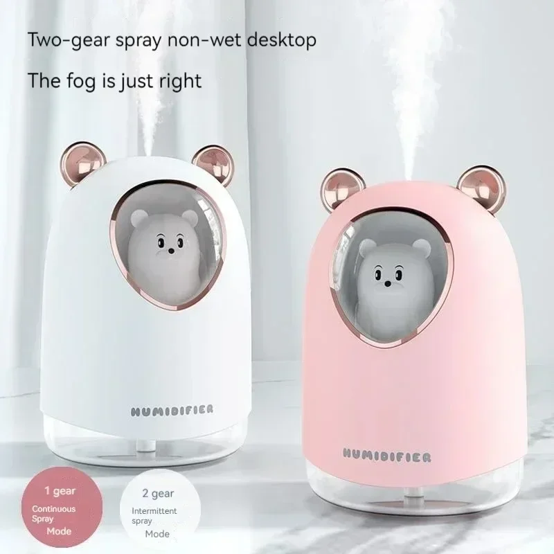 USB Mini Car Air Purifier Home Small Hydration Creative Humidifier Home Desktop Hydration New Cute Pet Cute Bear Humidifier