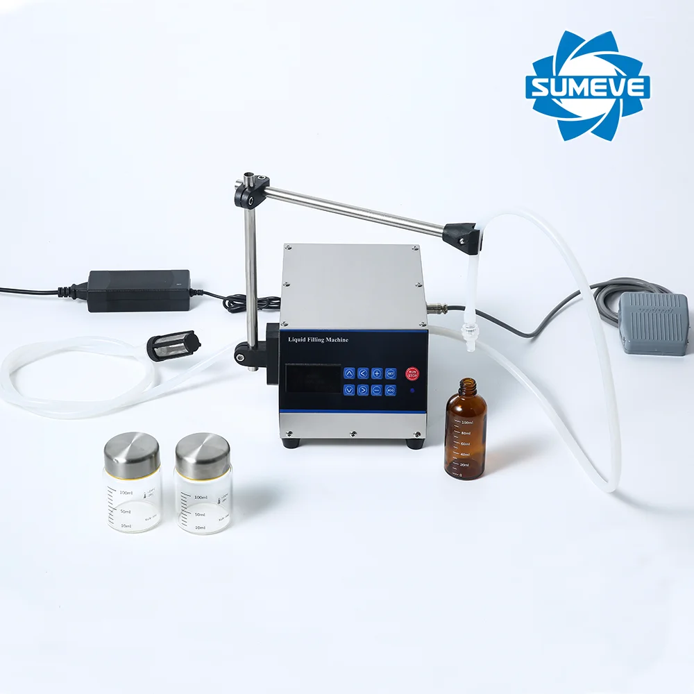 SUMEVE 자동 디지털 제어 병 액체 충전 기계 (5-3500 밀리리터, GFK160PRO), 가정 부엌에 적합