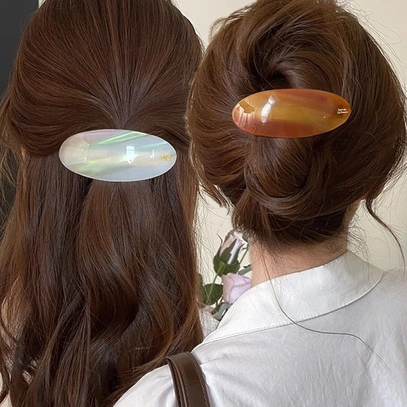 

Корейская ретро-заколка для волос, аксессуар для волос, простая элегантная заколка для низкого хвоста, головной убор для женщин и девушек, французские заколки-невидимки