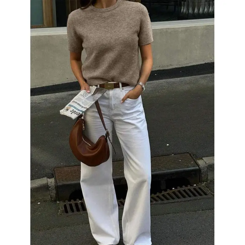 Stretch Straight Jeans Elastic Straight Leg Denim Pants Low Waist mid Stretch Women's Fashion Winter Collection Low Rise
