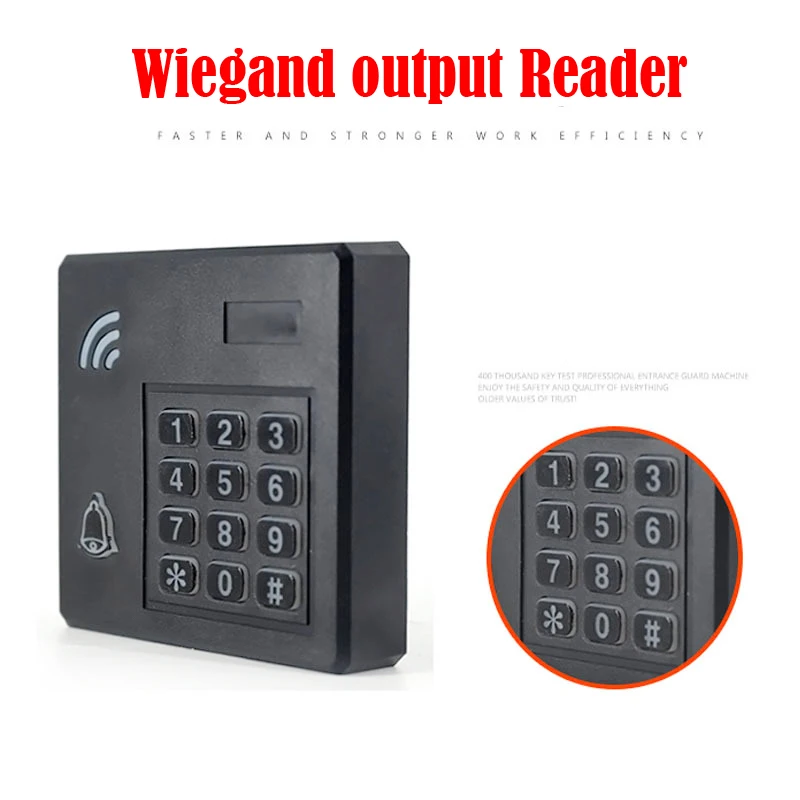 

Waterproof RFID 125Khz/13.56Mhz ID IC Access Control Reader Entry Access Control Keyboard Wiegand 26 34 Output Reader