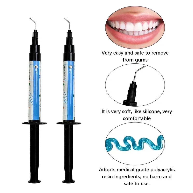 Gingival Barrier Gel for Dental Whitening: 5pcs, 10 Seconds Curing, Strong Adhesion, Gum Protector for Effective Teeth Whitening