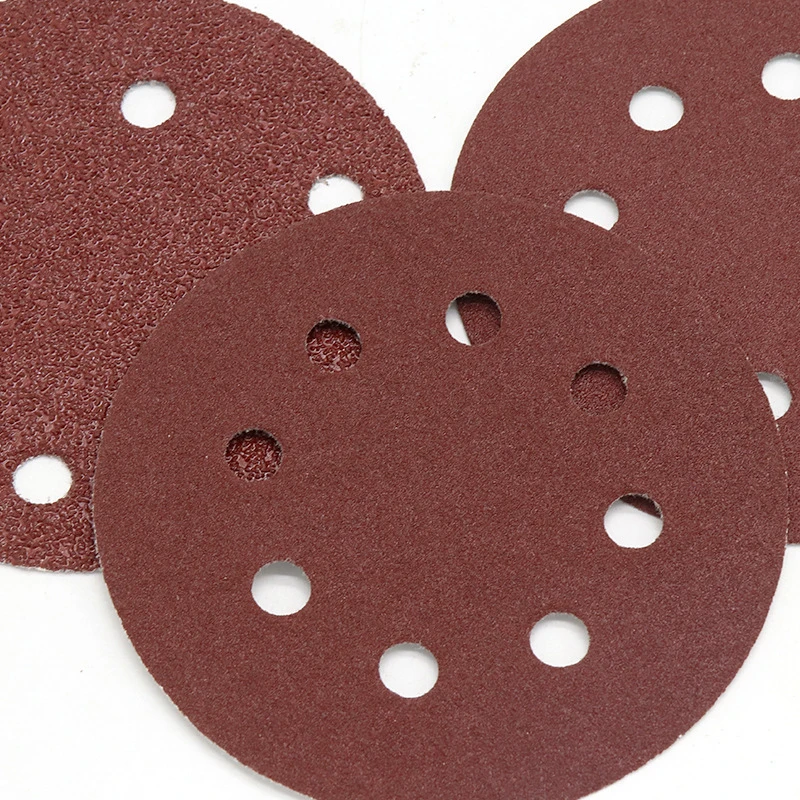 50/100pcs Sandpaper 125mm Round Shape Sanding Discs Hook Loop Sanding Paper Buffing Sheet Sandpaper 8 Hole Sander Polishing Pad