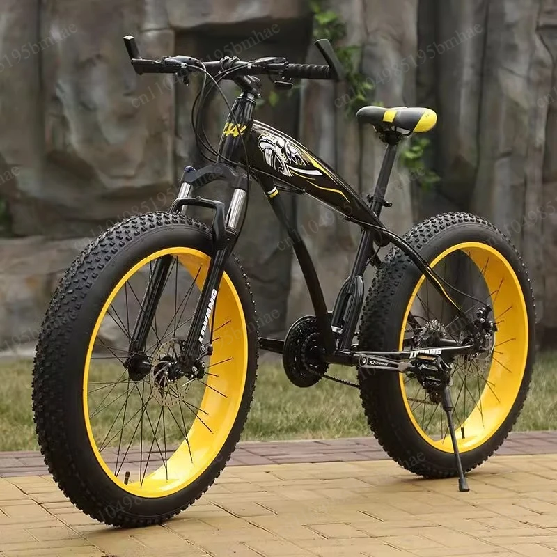 26 inch large tire adult bicycle mountain bike variable speed shock absorptiondoublediscbrake road bike butterfly handle bicycle