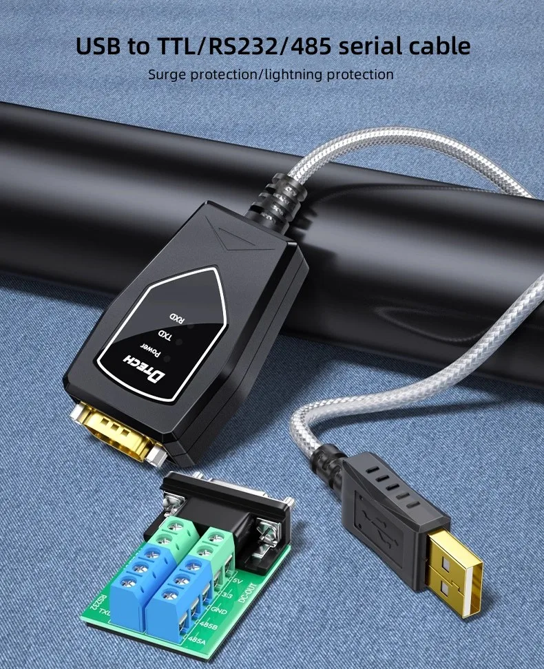 IOT5019C(2nd) USB 2.0 a Male to TTL RS232 RS485 Serial Converter Adapter Cable
