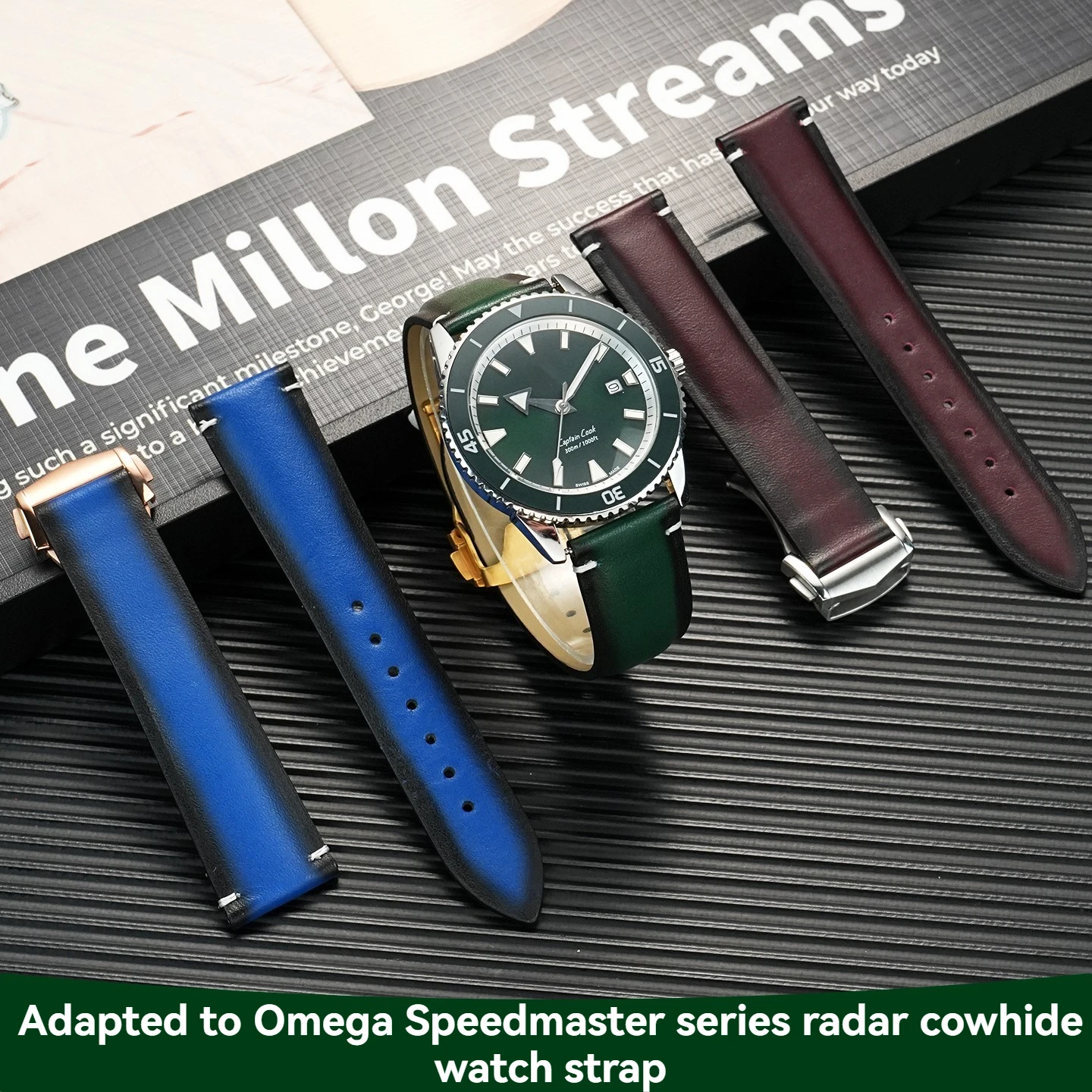 Omega Watch Speedmaster - Cinturino per orologio vintage in vera