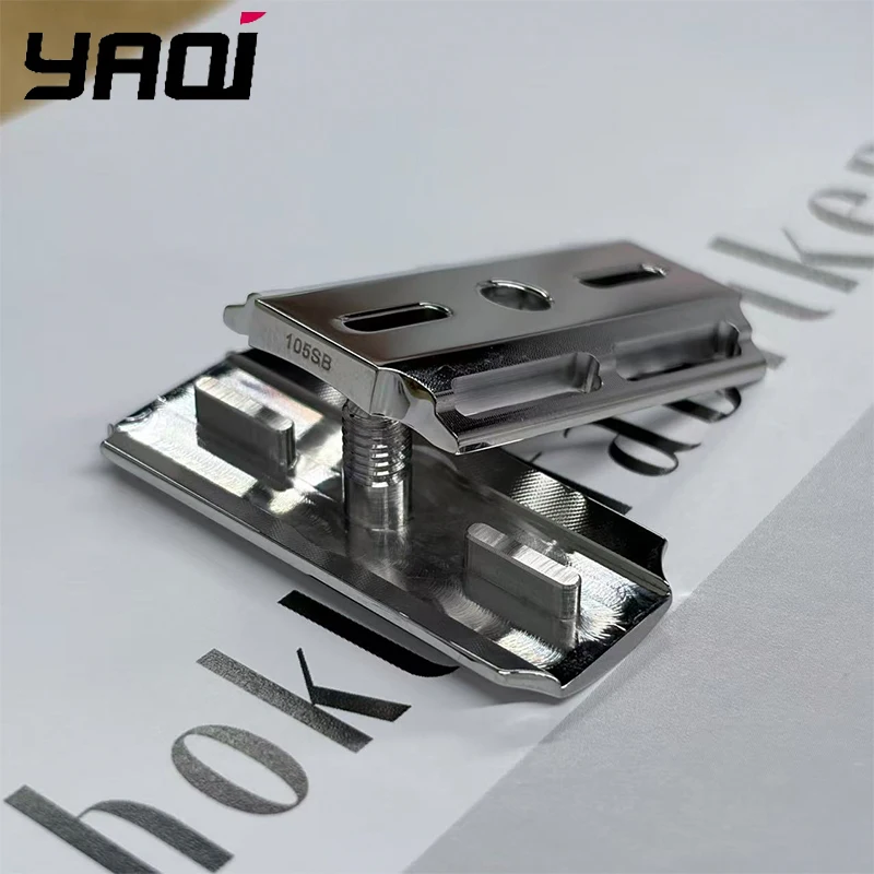 Oferta 2026 YAQI Vostok 70SB Navaja de Afeitar Recta de Seguridad, Acero Inoxidable 316 Pulido, Espaciado de Hojas de 0.7mm, Herramienta Clásica de Afeitado para Hombre