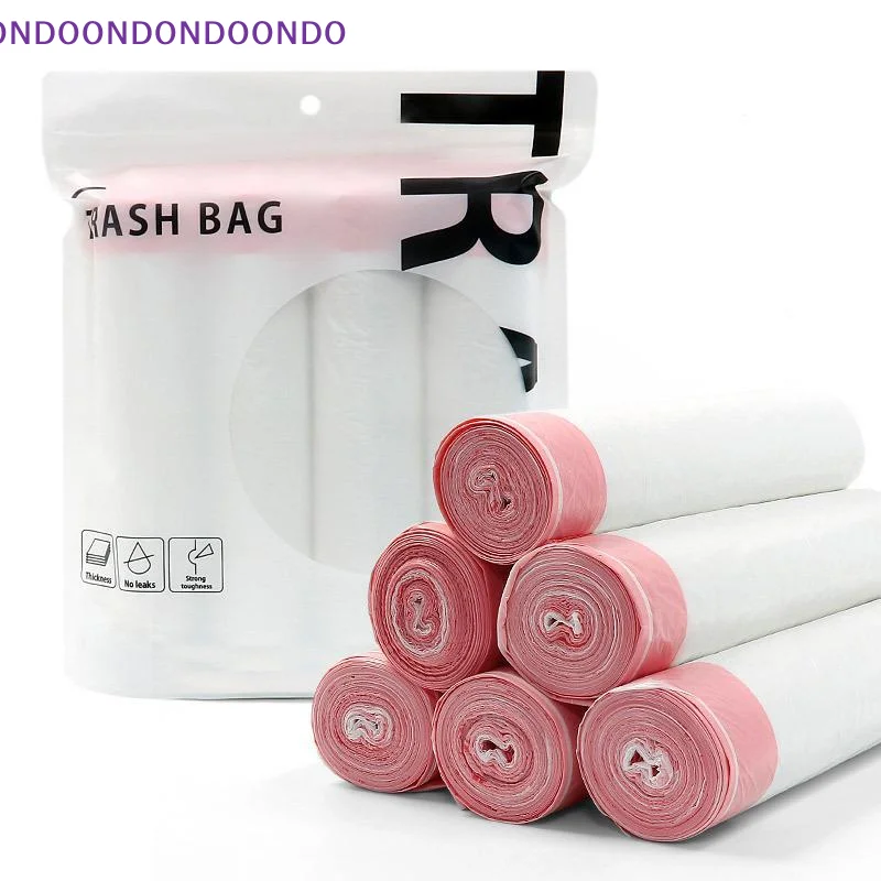 Drawstring Trash Bags Thickened Disposable Kitchen Garbage Can Liners With Handle For Home Office