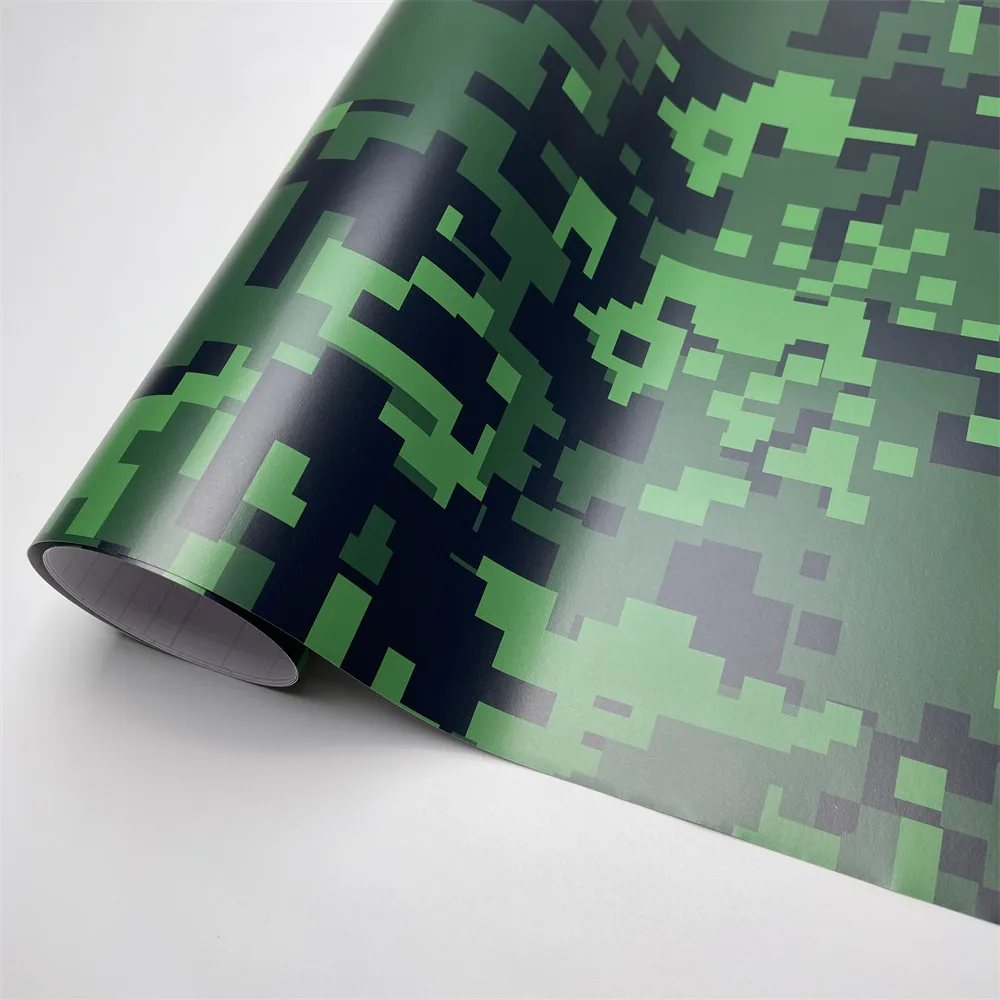 Digital Printed Vinyl Vehicle Vinyl Digital Green DIY Car Motorbike Scooter Skateboard Wrapping Foil