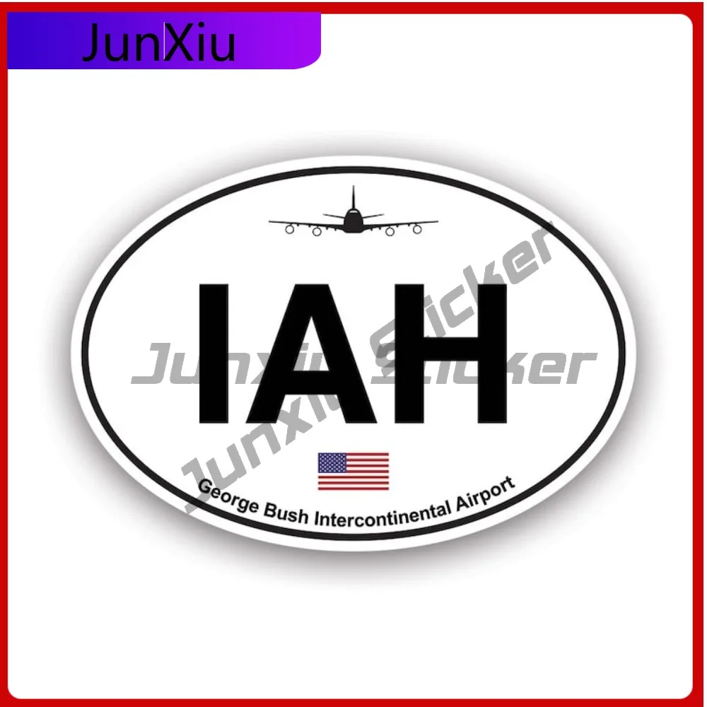 

George Bush Intercontinental Airport Euro Oval Sticker Creative Decals Auto Decor Car Sticker Vinyl Decal Waterproof Durable Sun