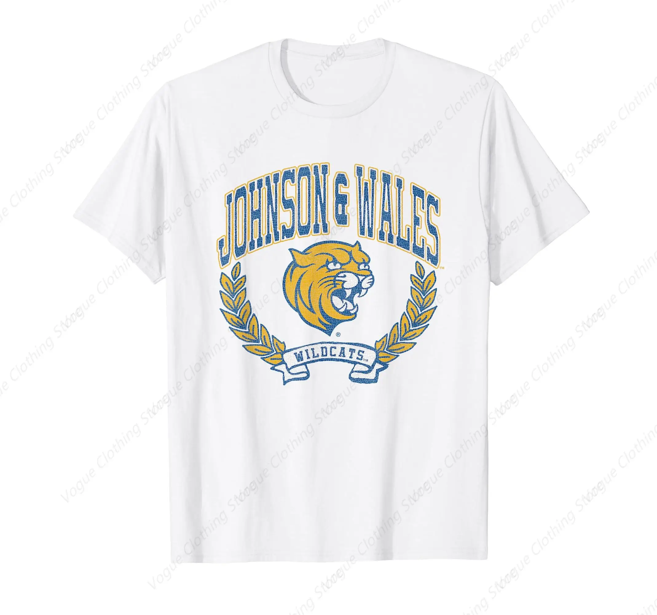 

Винтажные мягкие футболки Johnson & Wales Wildcats Victory с круглым вырезом, размеры S–6XL, свежие классические базовые футболки