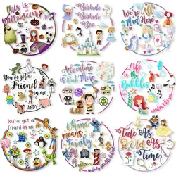 Watercolor Princess Iron On Decals Heat transfer Stickers Thermal Prints on Tshirts DIY for Clothes