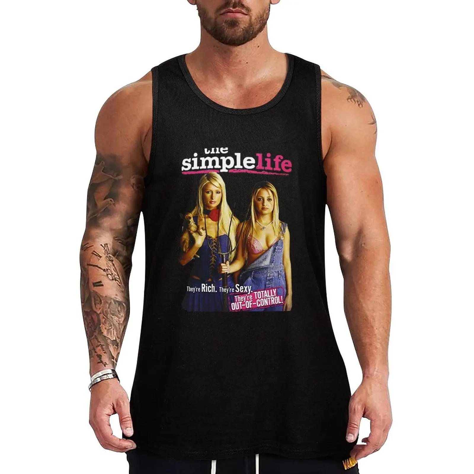 

Майка The Simple Life - Paris & Nicole, мужская летняя одежда 2024, мужская летняя футболка, спортивная одежда для мужчин