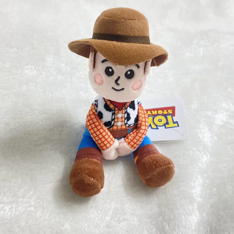 Disney Toy Story figura de acción de Woody, llavero de dibujos animados Kawaii, bolso de mano, mochila, colgante, decoración con dijes