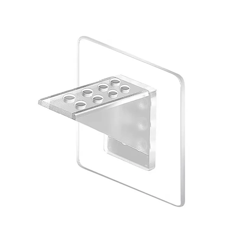 Soportes adhesivos para estantes, 4 Uds., para cocina, dormitorio, armario, clips de soporte para estantes, colgador de pared, soporte adhesivo