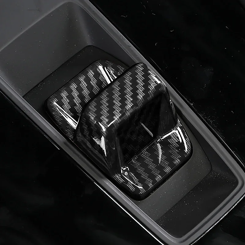 Gears Shift Knob Covers For Audi A3 S3 RS3 8Y GY Sedan ABS Carbon Fiber Style Gear Shift Head Knob Covers Trim Shifter Sticker