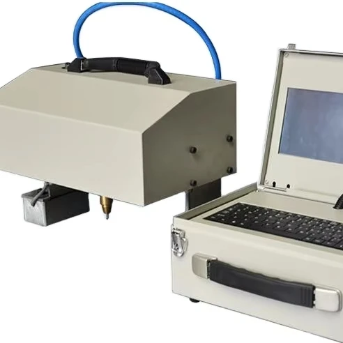 

Desktop Mini Portable Electric CNC Pneumatic Dot Peen Marking Machine Price for Nameplate Metal 15030 6040 USB Control