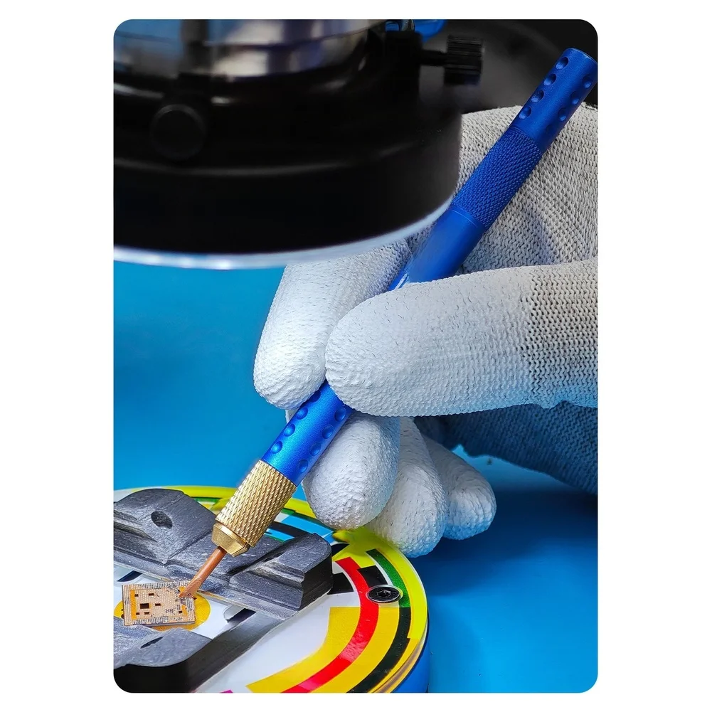 RL-023C Blue Metal Glue Removal Scraper for CPU Cleaning and Mobile Device Repair 115 x 8.8 mm High Resistant Tool