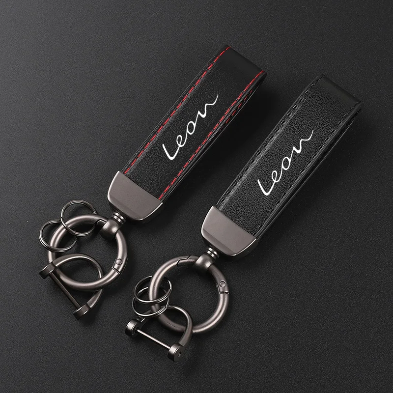 Deluxe Leather Keychain with Car Badge Keychain Pendant For Seat leon mk3 mk2 5f mk1 fr 1p 2 TARRAC