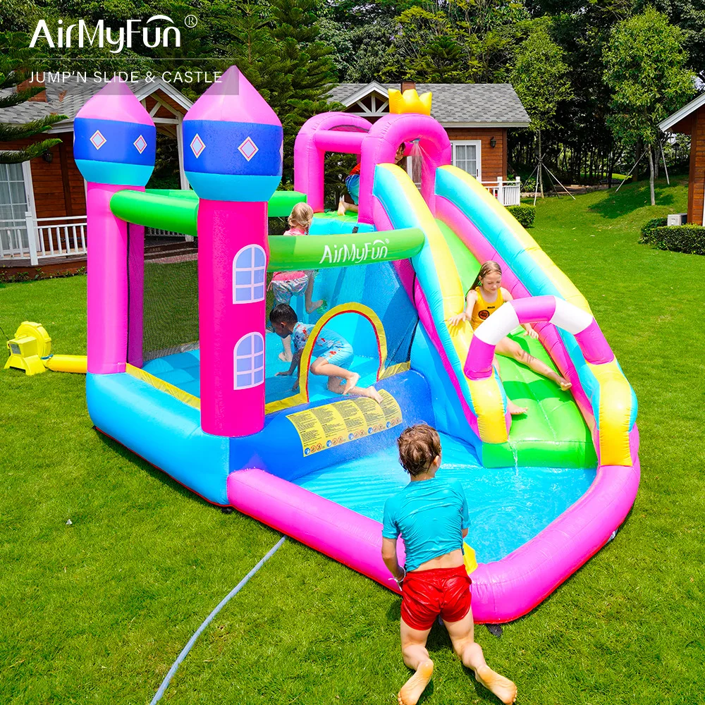 AMF Inflatable Water Slide Bouncy Castle Amusement Park Indoor Inflatable Slide  Inflatable Bounce House Toys Oxford Cloth