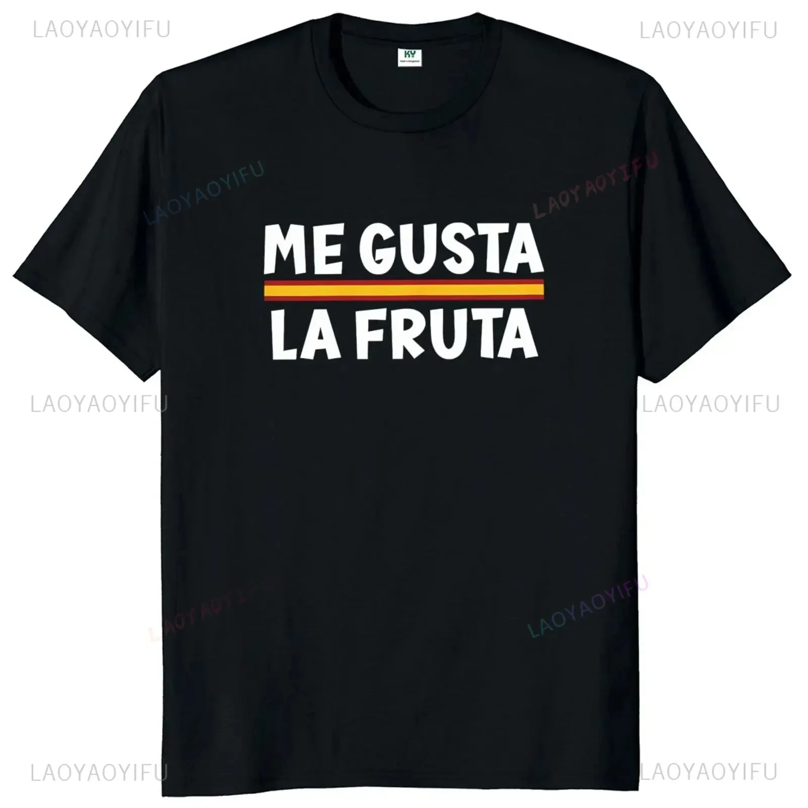 Me Gusta La Fruta Tee Spanish Meme Y2k Camiseta Soft Unisex O-neck T-shirt for Men Women Short Sleeve Funny Printed Tee 2024