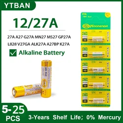 5-25PCS 12V 27A L828 Alkaline Battery G27A MN27 MS27 GP27A A27 V27GA A27BP K27A VR27 for Doorbells Alarm Power Remote