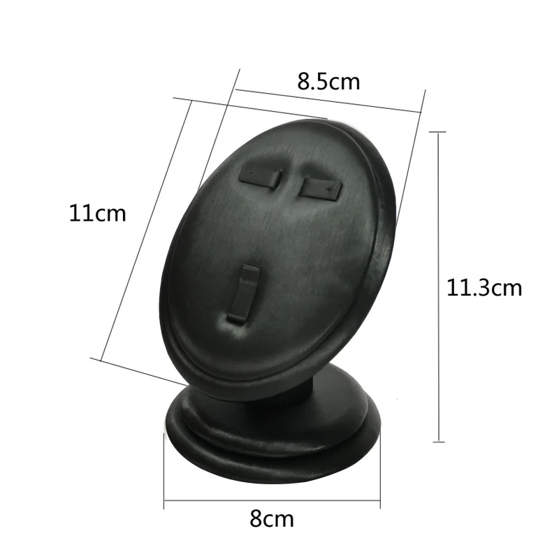 High Quality Black Brushed Leather White Brushed Leather Coffee Color Jewelry Display Stand Ring Earrings Pendant Display Props