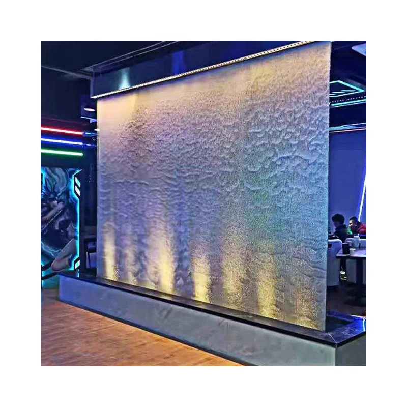 custom.Customizable Size Stainless Steel Floor-Standing Indoor Fountains Decorative Dancing Bubble Wall