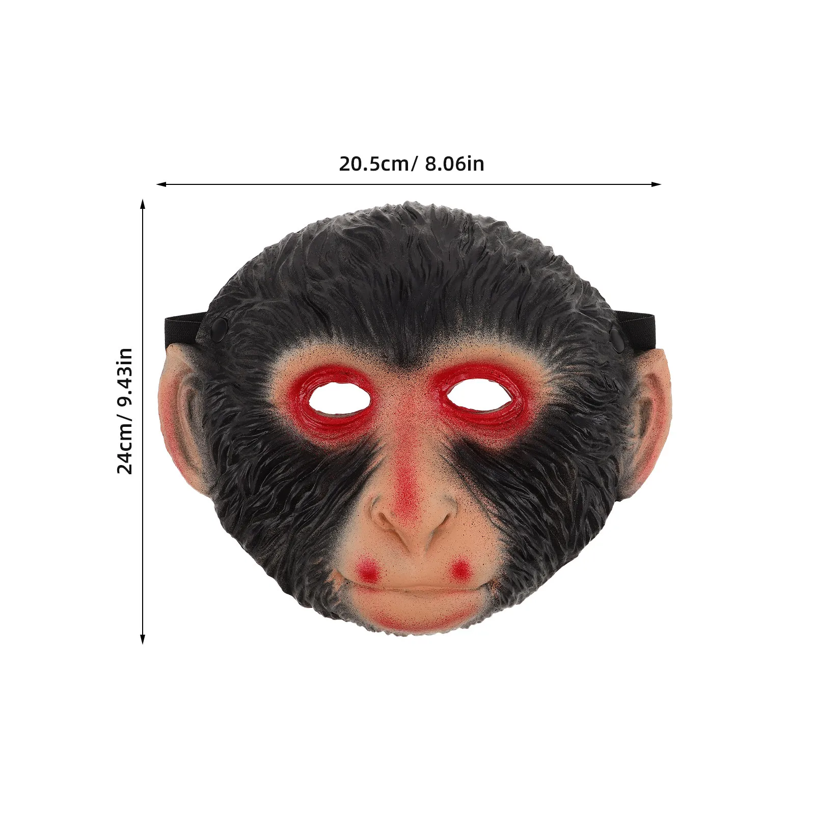 Monkey Masquerade Mask Realistic Animal Headgear Soft PU Comfortable Lightweight for Halloween Costume Carnival Party Cosplay