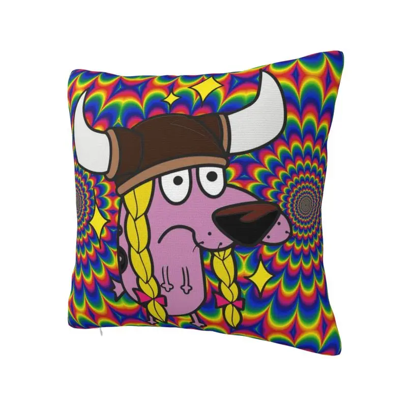 Custom C-Courage The Cowardly Dog Viking Cushion Cover 3D Printing Square Throw Pillow Case for Car Pillowcase Home Decorative