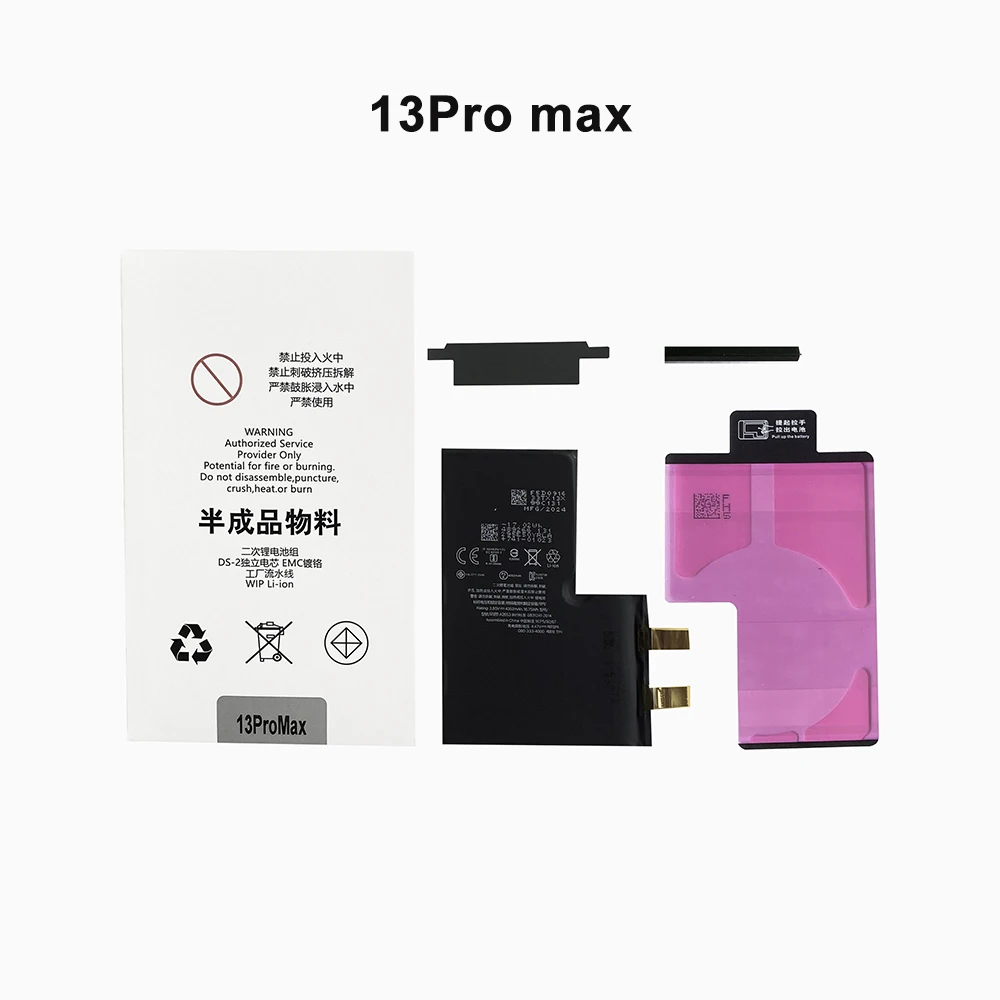 5 pzas/lote batería recargable sin flexión para iPhone 11 12 13 14 15 Pro Max batería piezas de mensaje no genuinas