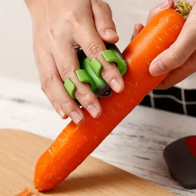 

1 Easy and Convenient Black Green Peeler, Sharp Blade, Non Slip Grip, Suitable for Kitchen and Camping