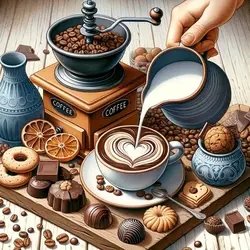 SDOYUNO Coffee Cup Diamond Painting Landscape 5D Mosaic Embroidery Art Pictures Home Decoration Craft Kit