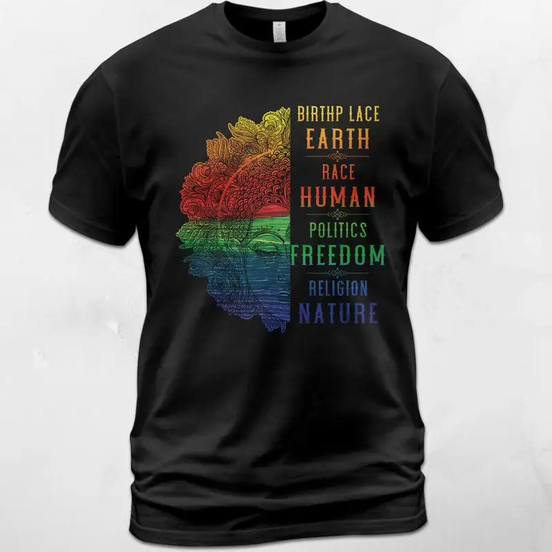 Birthplace Race Politics Freedom native USA headdress idea T shirt