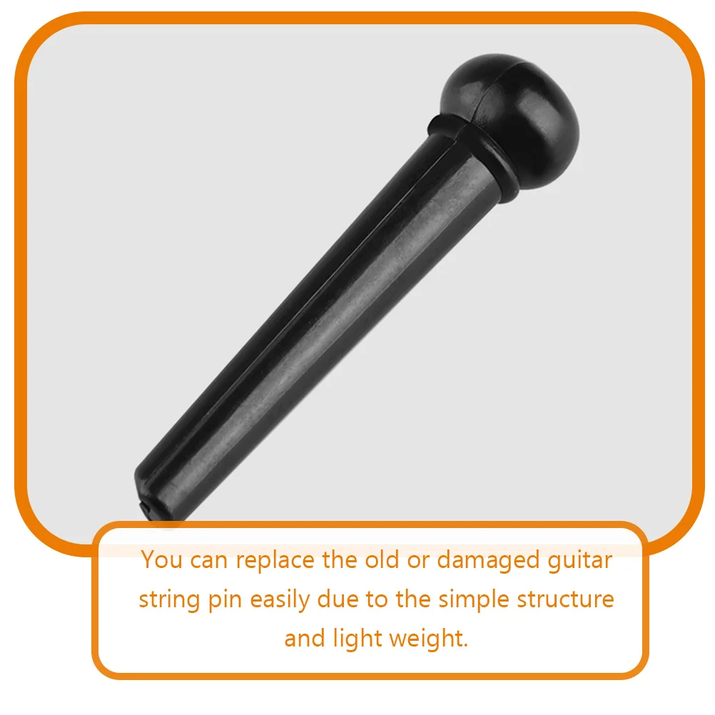 

6 Pcs Fixing Nails Acoustic Guitar Bridge Parts Tuning Pegs Accessories Abs Pins