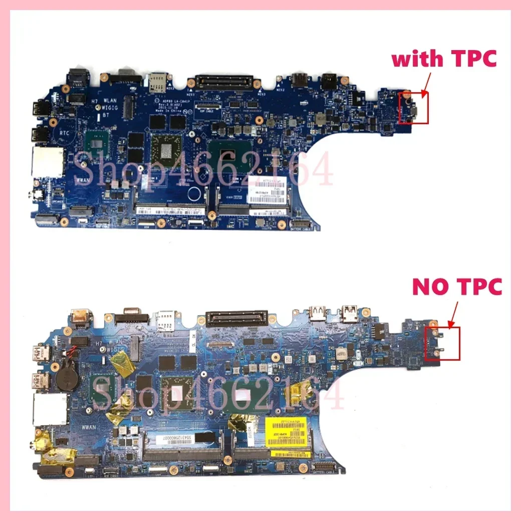 LA-C841P With i5 i7-6th Gen CPU 216-0866020-GPU Mainboard For Dell Latitude 3510 E5570 Laptop Motherboard 100% Tested OK