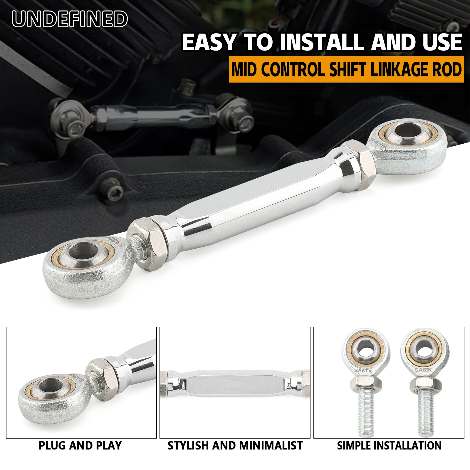 Motorcycle Mid-Control Adjustable Shift Linkage Rod For Harley Dyna Fat Bob FXDF Low Rider S FXDLS Wide Glide FXDWG2 Street Bob