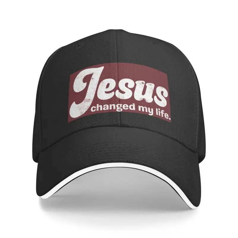 

Punk Unisex Jesus Changed My Life Baseball Cap Adult Christ Adjustable Dad Hat for Men Women Outdoor