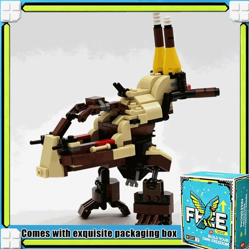 241PCS MOC Steampunk Walking Machine Mech Robot Model Custom Building Blocks DIY Assembly Creative Sci Fi Display Toy Gift