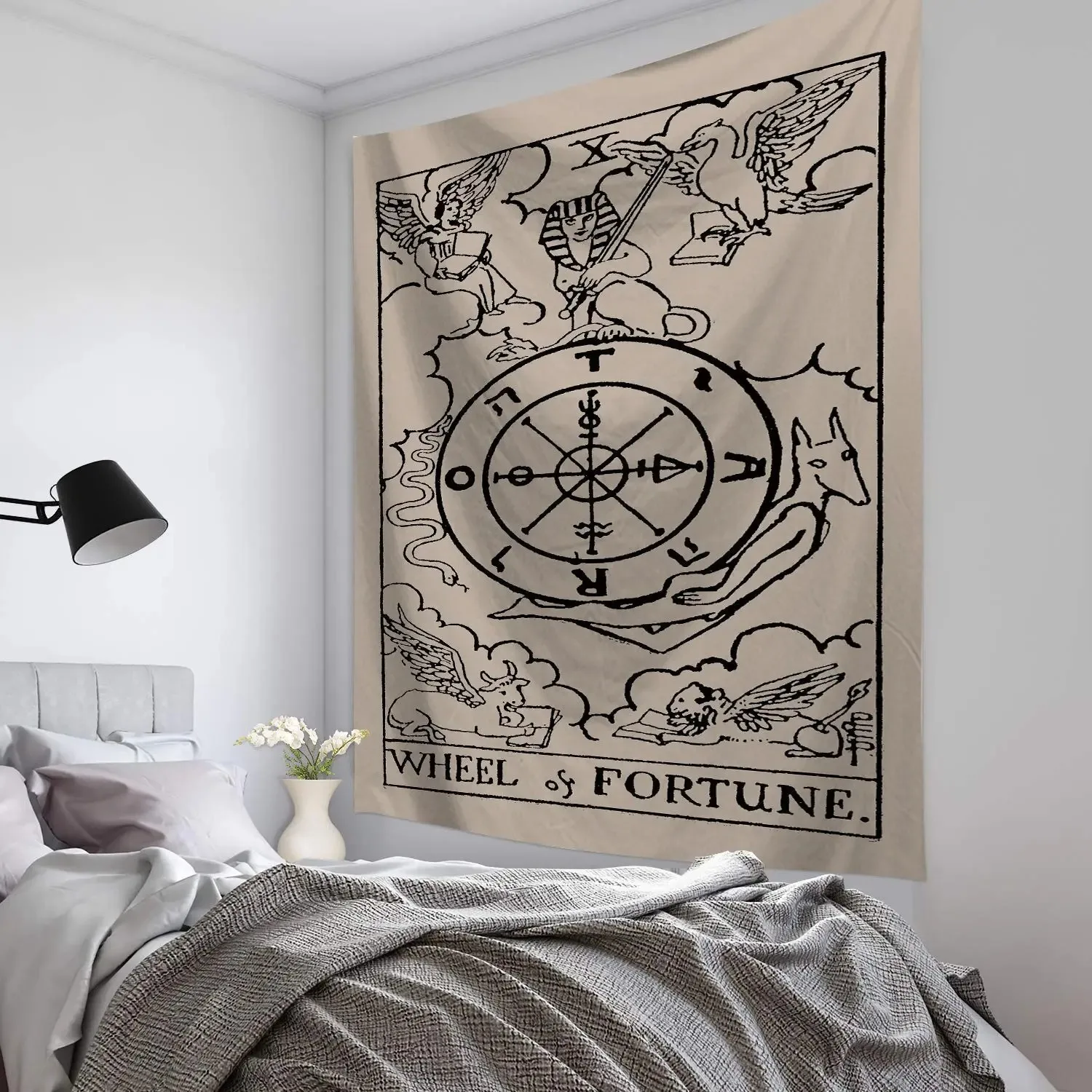Taro skandinavischer Ins-Stil, Tinte, Wandteppich, böhmischer Stil, Wandbehang, Schlafzimmer, Hintergrund, Wanddekoration