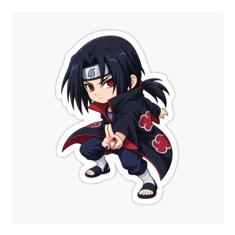 Naruto Shippuden Itachi Uchiha Chibi Sticker Car Window Bumpers Die-cut Vinyl Stickers Decorative Accessories