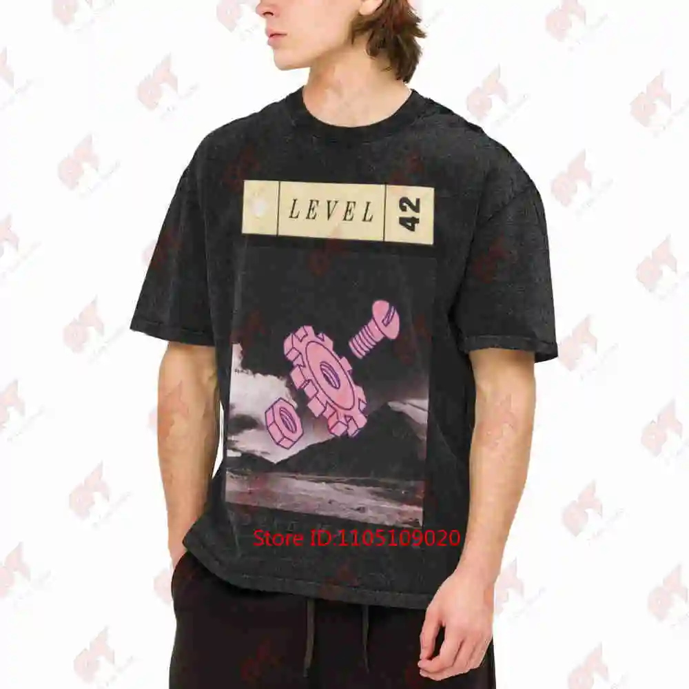 World Machine Album Level 42 Band Vintage Washed Tee Pure Cotton T-Shirt