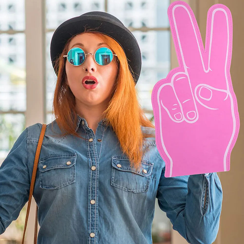 4Pcs Foam Finger Party Supplies Colored Foam Fingers Bulk Cheer Props for Sports Fans Soccer Basketball Game Cheer