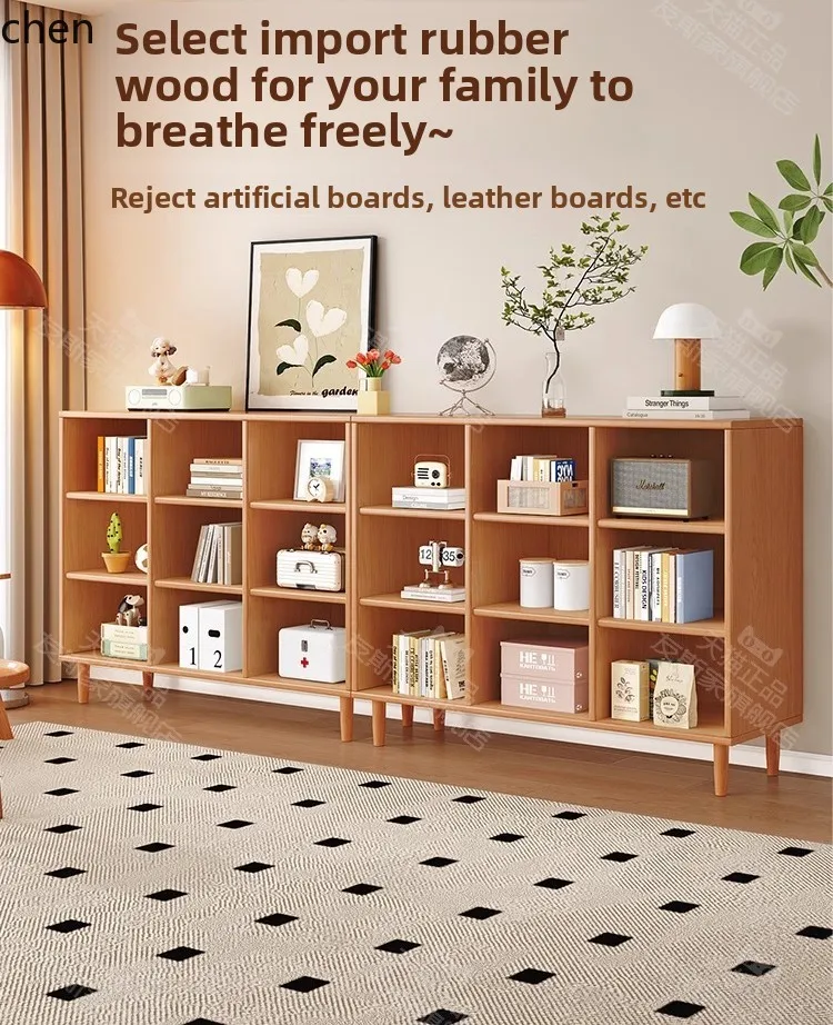 

QZT solid wood bookcase living room bookshelf floor shelf storage display cabinet home accessories