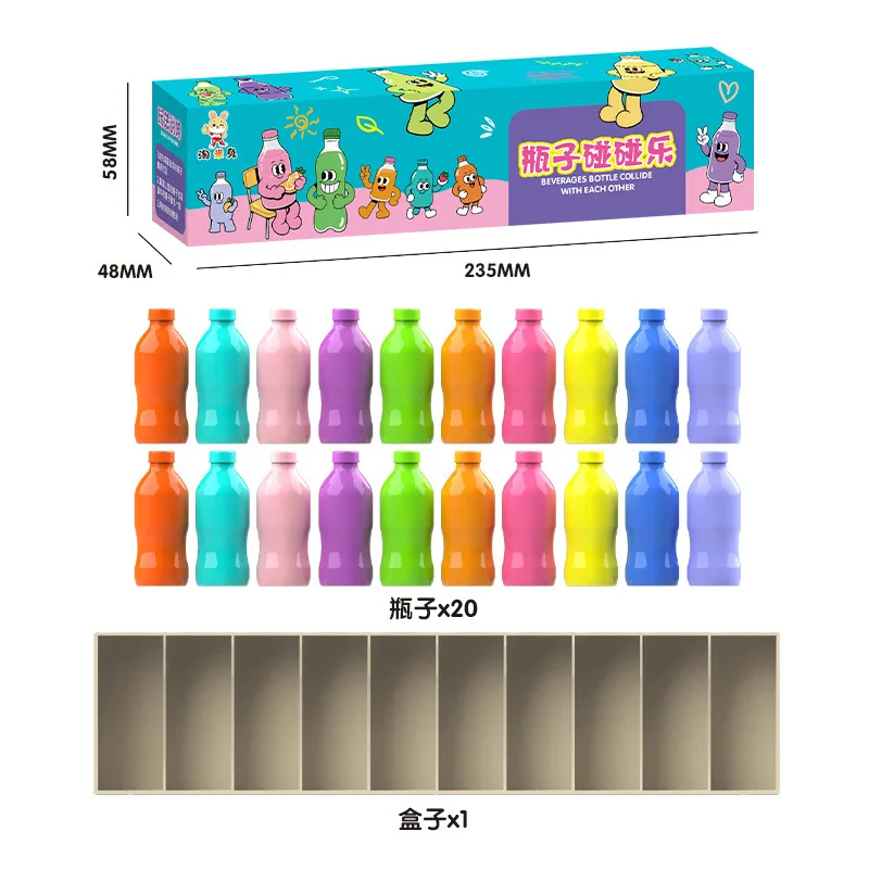 Rompecabezas de juguete de clasificación colorido para niños, juego de adivina la botella, juego de entrenamiento de memoria, juego de mesa de interacción entre padres e hijos