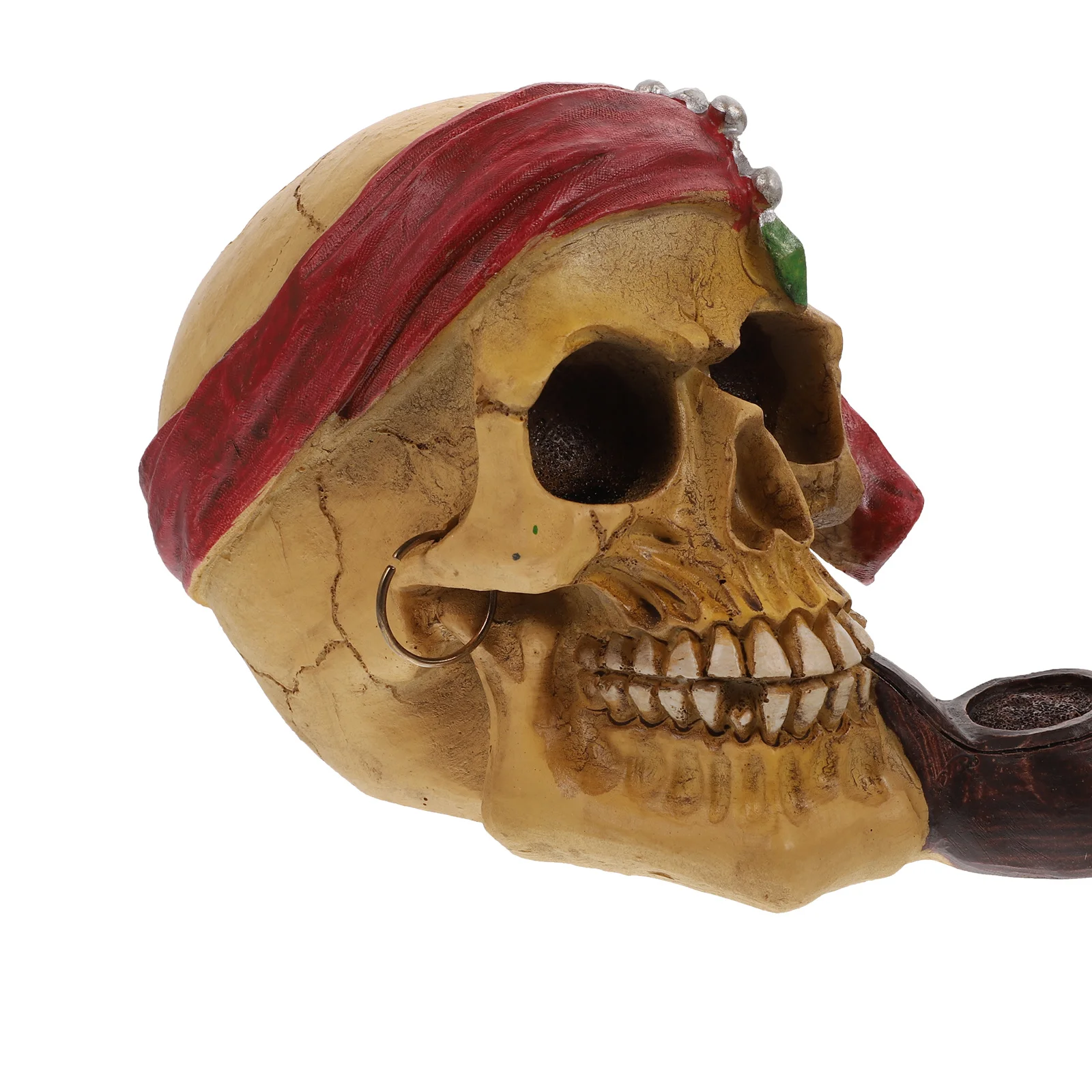 

1Pcs Resin Skull Head Sculpture Halloween Decor Horror Party Haunted Ornament Skull Decor Haunted Prop